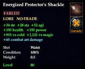 Energized Protector's Shackle