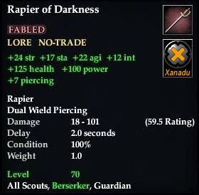 Rapier of Darkness*