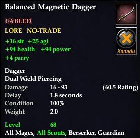 Balanced Magnetic Dagger*