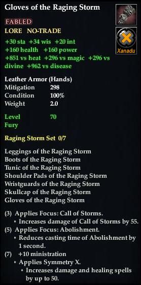 Gloves of the Raging Storm