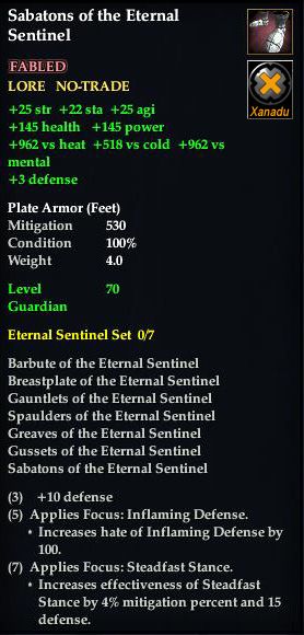 Sabatons of the Eternal Sentinel