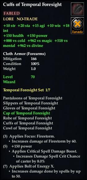 Cuffs of Temporal Forsight