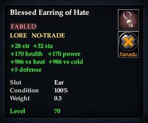 Blessed Earring of Hate