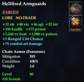 Hellfired Armguards