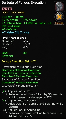 Barbute of Furious Execution