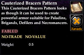 Cauterized Bracers Pattern