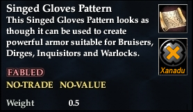 Singed Gloves Pattern