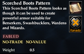 Scorched Boots Pattern