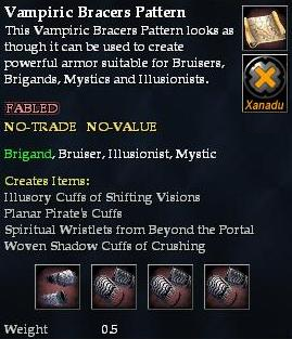 Vampiric Bracers Pattern