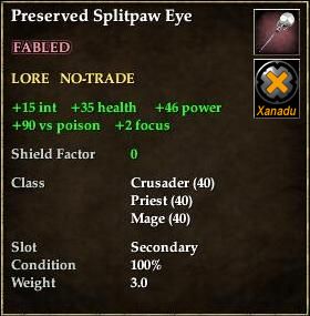 Preserved Splitpaw Eye