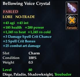 Bellowing Voice Crystal