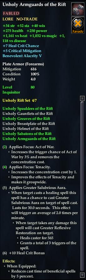 Unholy Armguards of the Rift