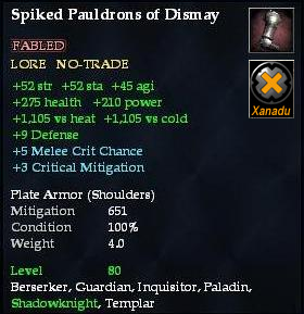 Spiked Pauldrons of Dismay