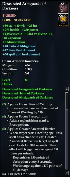 Desecrated Armguards of Darkness