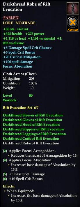 Darkthread Robe of Rift Evocation