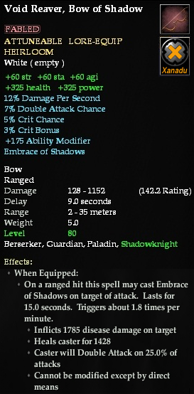 Void Reaver, Bow of Shadow