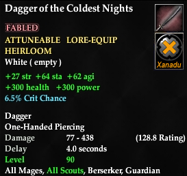 Dagger of the Coldest Nights