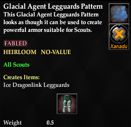 Glacial Agent Legguards Pattern