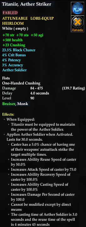 Titaniir, Aether Striker