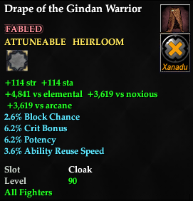 Drape of the Gindan Warrior