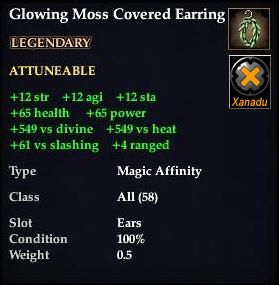 Glowing Moss Covered Earring