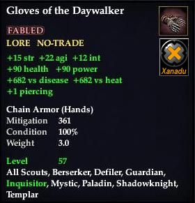 Gloves of the Daywalker
