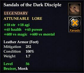 Sandals of the Dark Disciple
