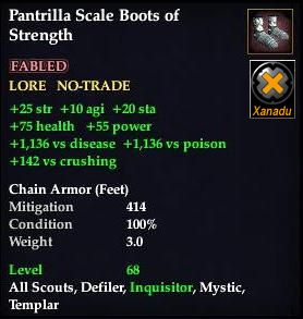 Pantrilla Scale Boots of Strength