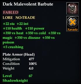 Dark Malevolent Barbute