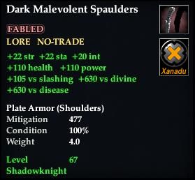 Dark Malevolent Spaulders