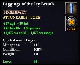 Leggings of the Icy Breath