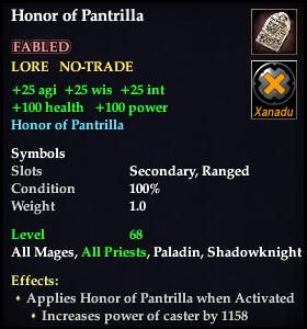 Honor of Pantrilla