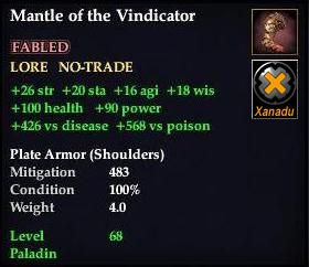 Mantle of the Vindicator