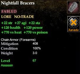 Nightfall Bracers