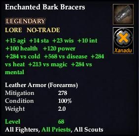 Enchanted Bark Bracers
