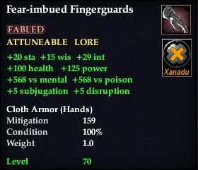 Fear-imbued Fingerguards