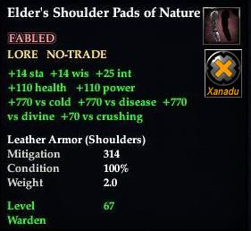 Elder's Shoulder Pads of Nature