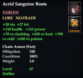Acrid Sanguine Boots