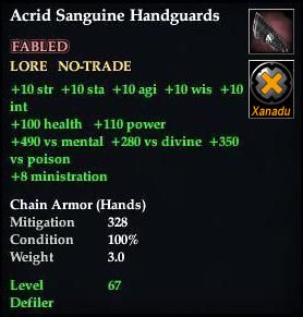 Acrid Sanguine Handguards