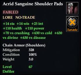 Acrid Sanguine Shoulder Pads