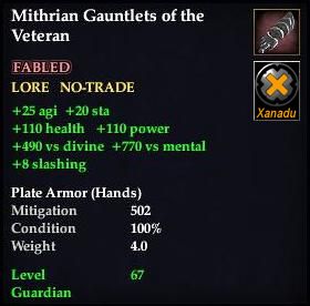 Mithrian Gauntlets of the Veteran