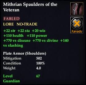 Mithrian Spaulders of the Veteran