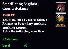 Stats of Scintillating Vigilant Counterbalance