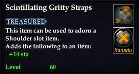 Stats of Scintillating Gritty Straps