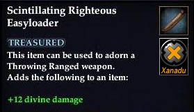 Stats of Scintillating Righteous Easyloader