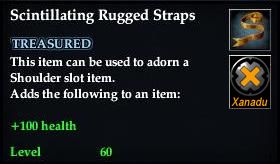 Stats of Scintillating Rugged Straps