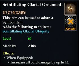 Stats of Scintillating Glacial Ornament