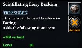 Stats of Scintillating Fiery Backing
