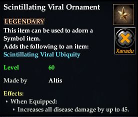 Stats of Scintillating Viral Ornament