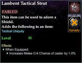 Stats of Lambent Tactical Strut